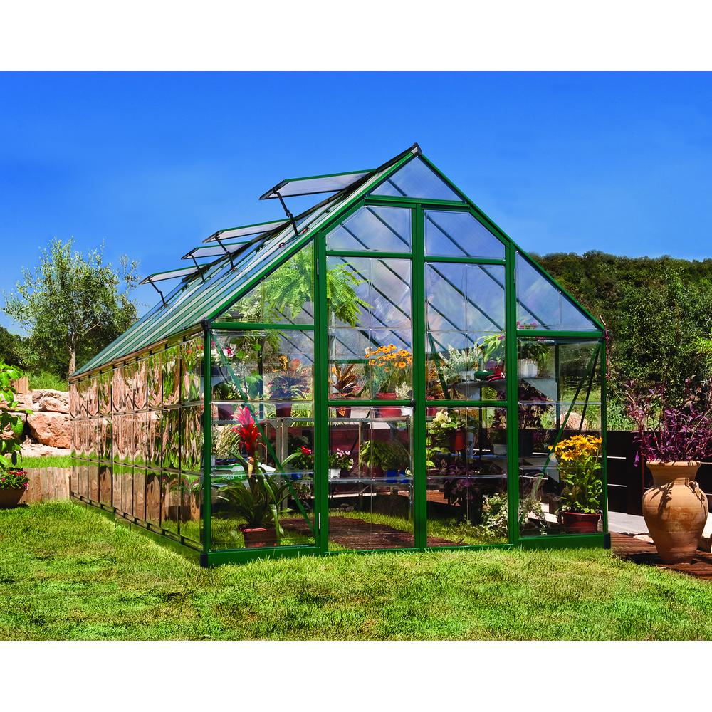Balance 8' x 20' Greenhouse - Green. Picture 3
