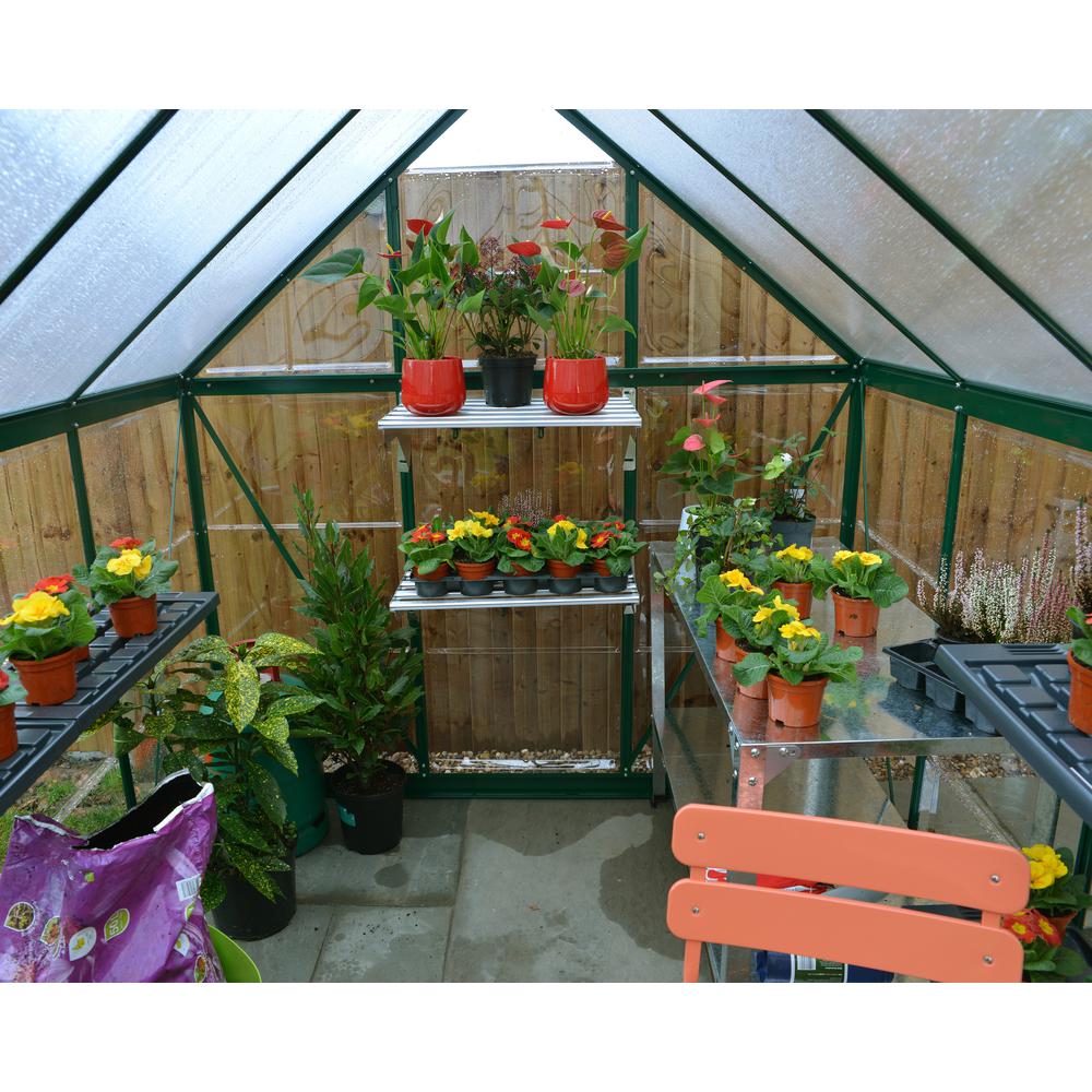 Hybrid 6' x 10' Greenhouse - Green. Picture 3