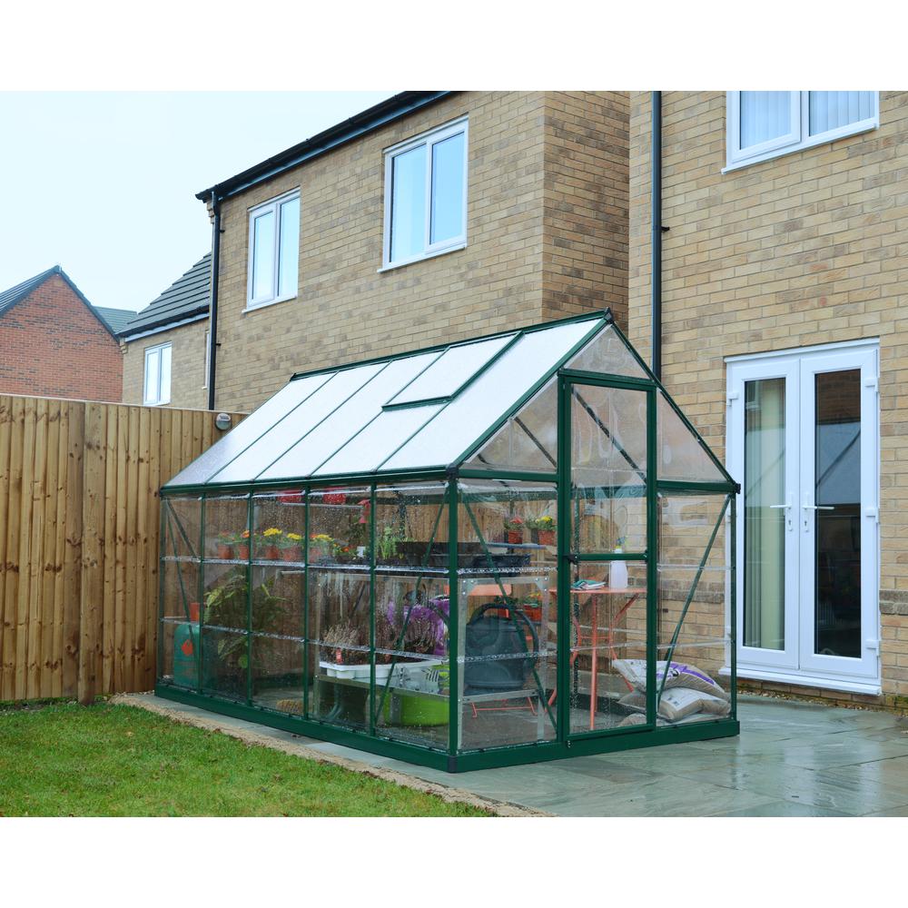 Hybrid 6' x 10' Greenhouse - Green. Picture 9