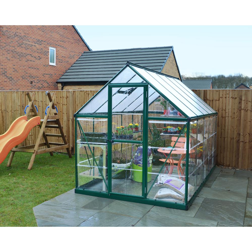 Hybrid 6' x 10' Greenhouse - Green. Picture 4