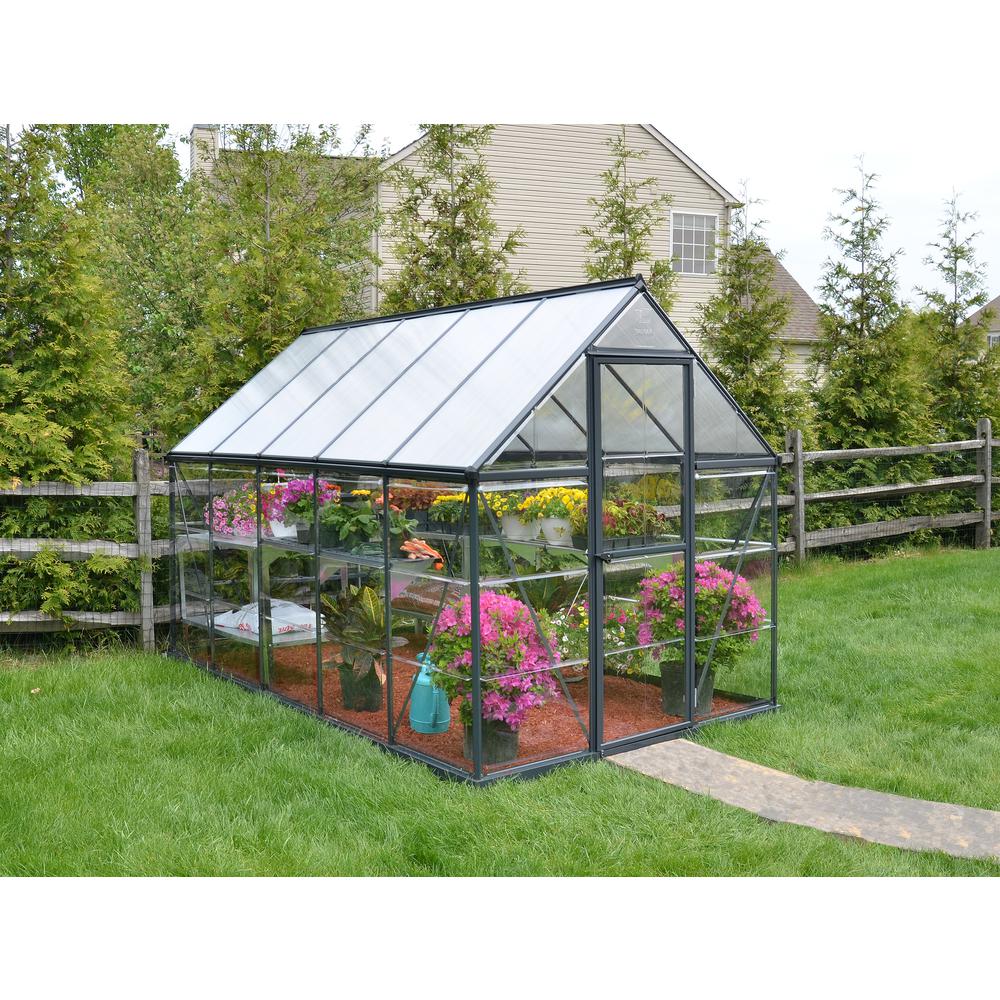 Hybrid 6' x 10' Greenhouse - Gray. Picture 8