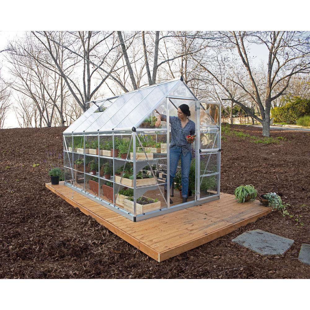 Hybrid 6' x 10' Greenhouse - Silver. Picture 5