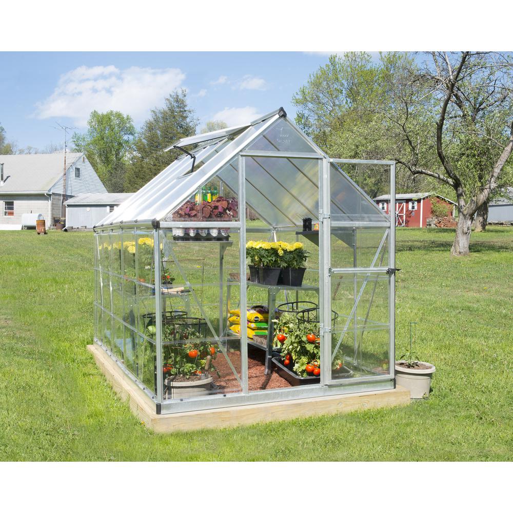 Hybrid 6' x 10' Greenhouse - Silver. Picture 6
