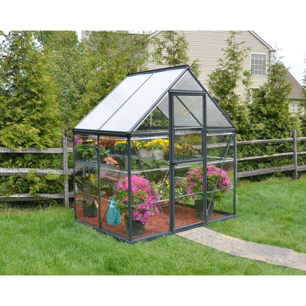 Hybrid 6' x 4' Greenhouse - Gray. Picture 5