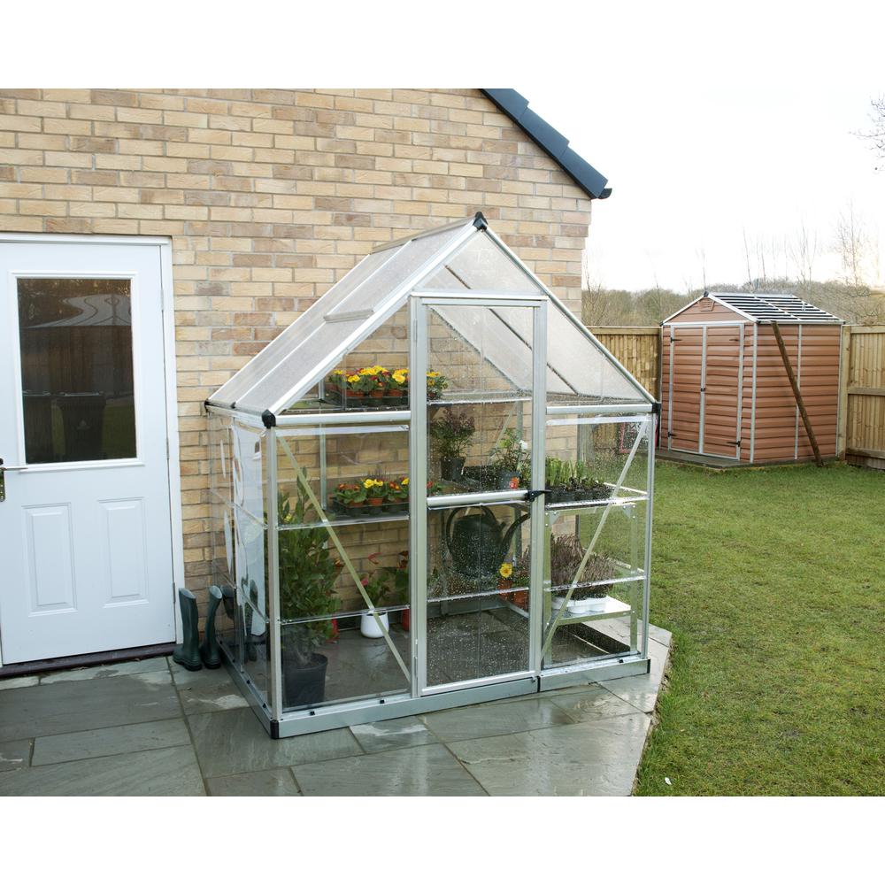 Hybrid 6' x 4' Greenhouse - Silver. Picture 10