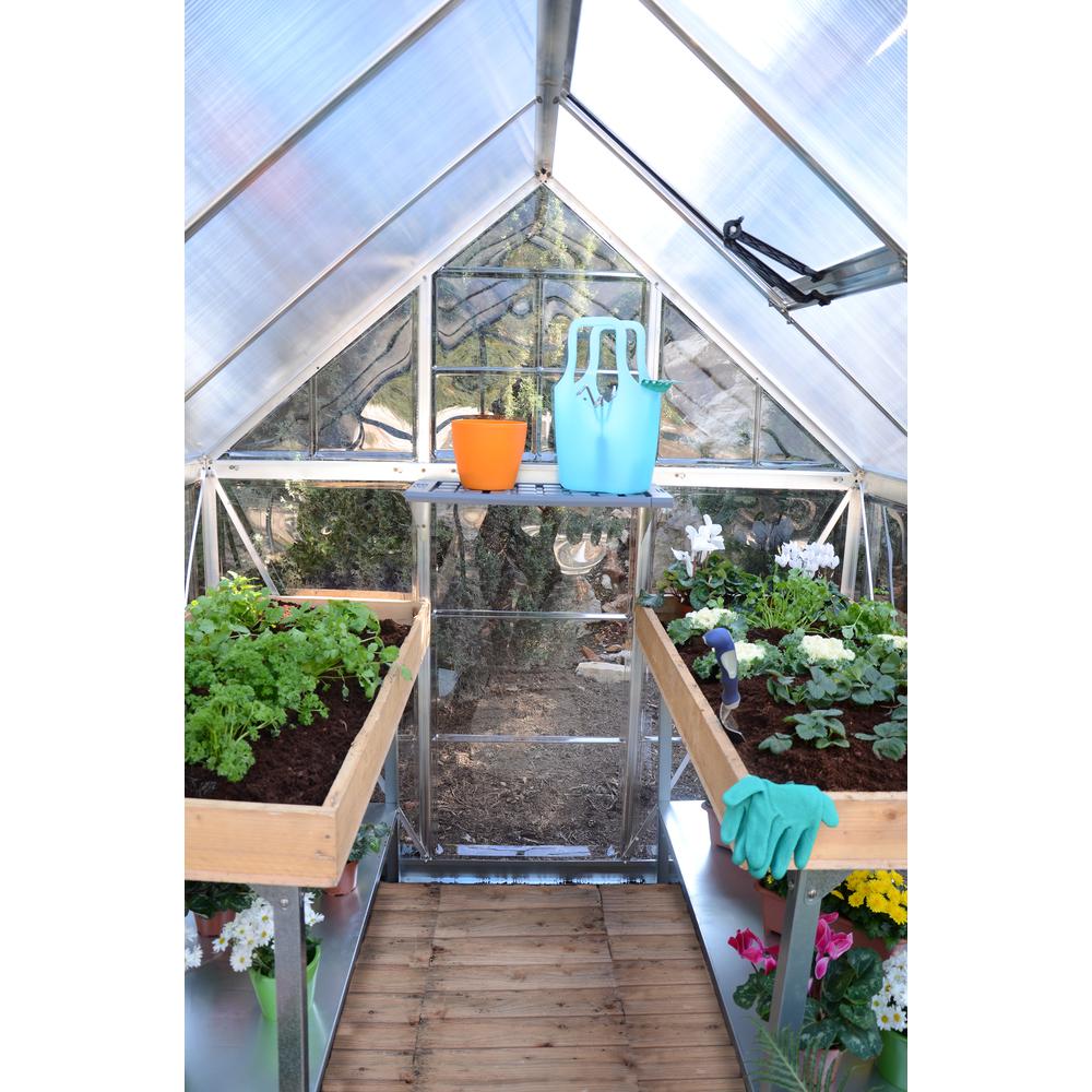 Hybrid 6' x 6' Greenhouse - Silver. Picture 5