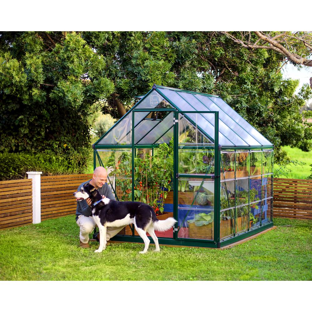 Hybrid 6' x 8' Greenhouse - Green. Picture 7