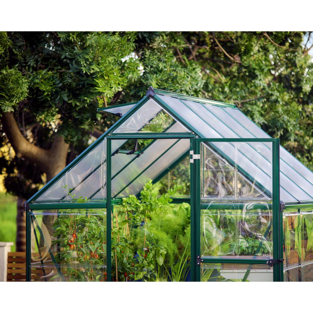 Hybrid 6' x 8' Greenhouse - Green. Picture 17