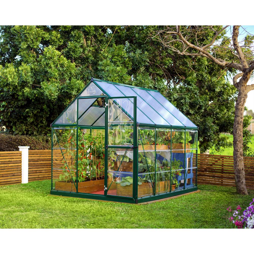 Hybrid 6' x 8' Greenhouse - Green. Picture 19