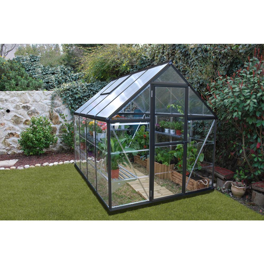 Hybrid 6' x 8' Greenhouse - Gray. Picture 5