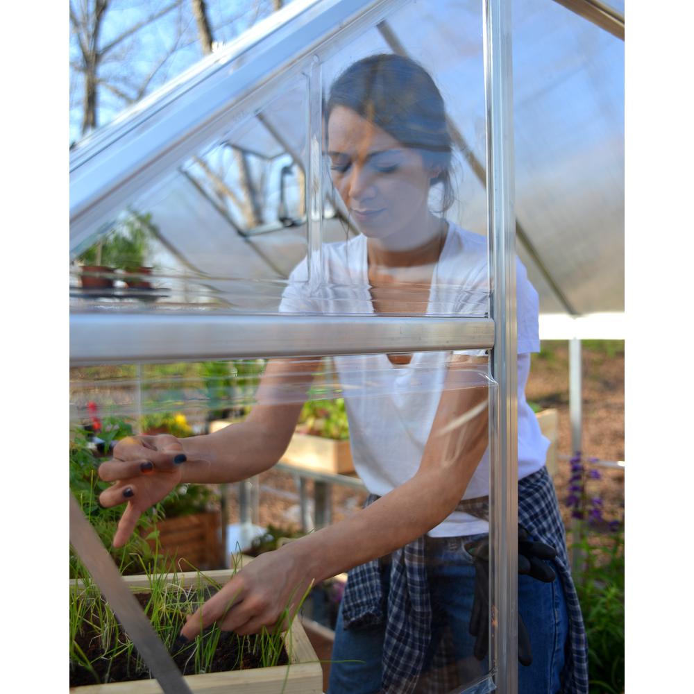 Hybrid 6' x 8' Greenhouse - Silver. Picture 9