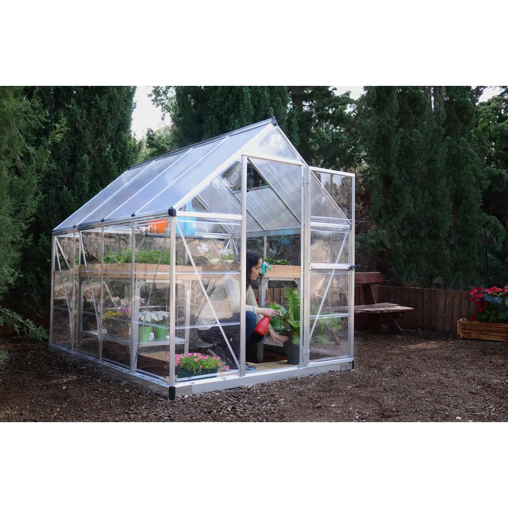 Hybrid 6' x 8' Greenhouse - Silver. Picture 21