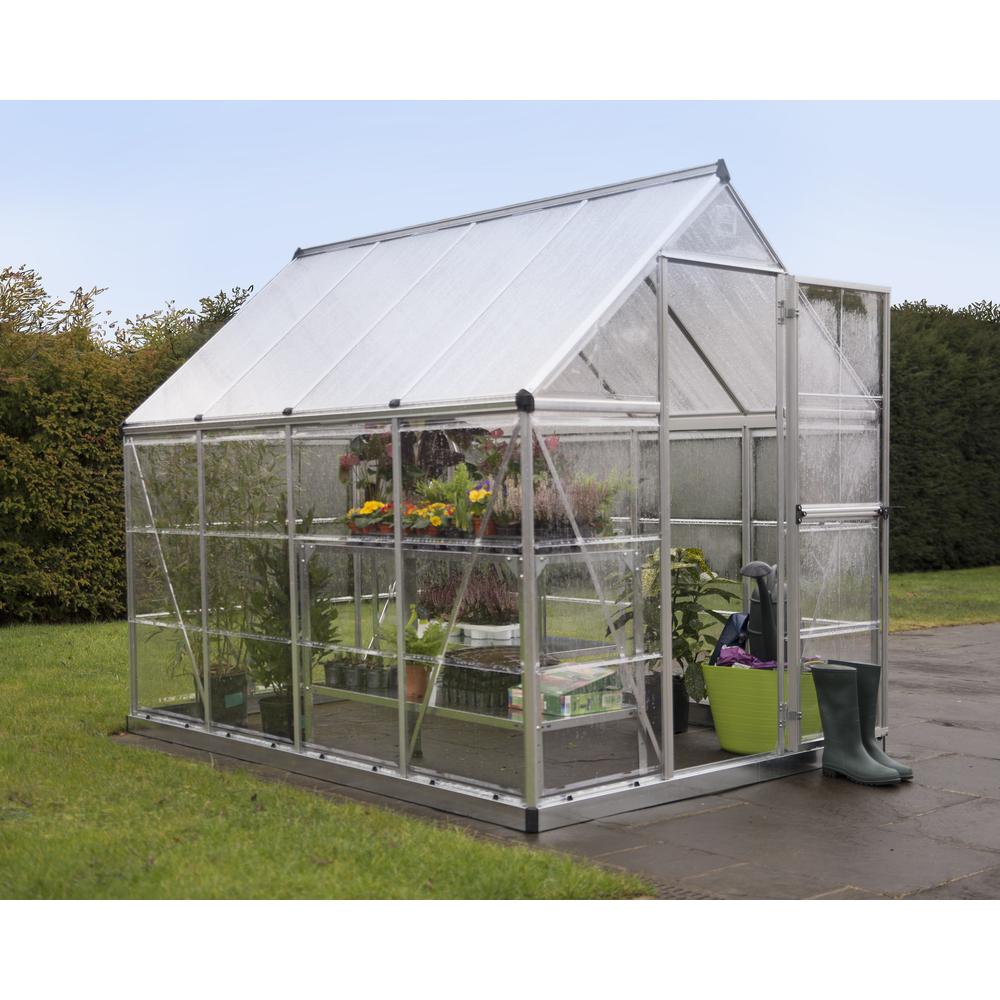 Hybrid 6' x 8' Greenhouse - Silver. Picture 17