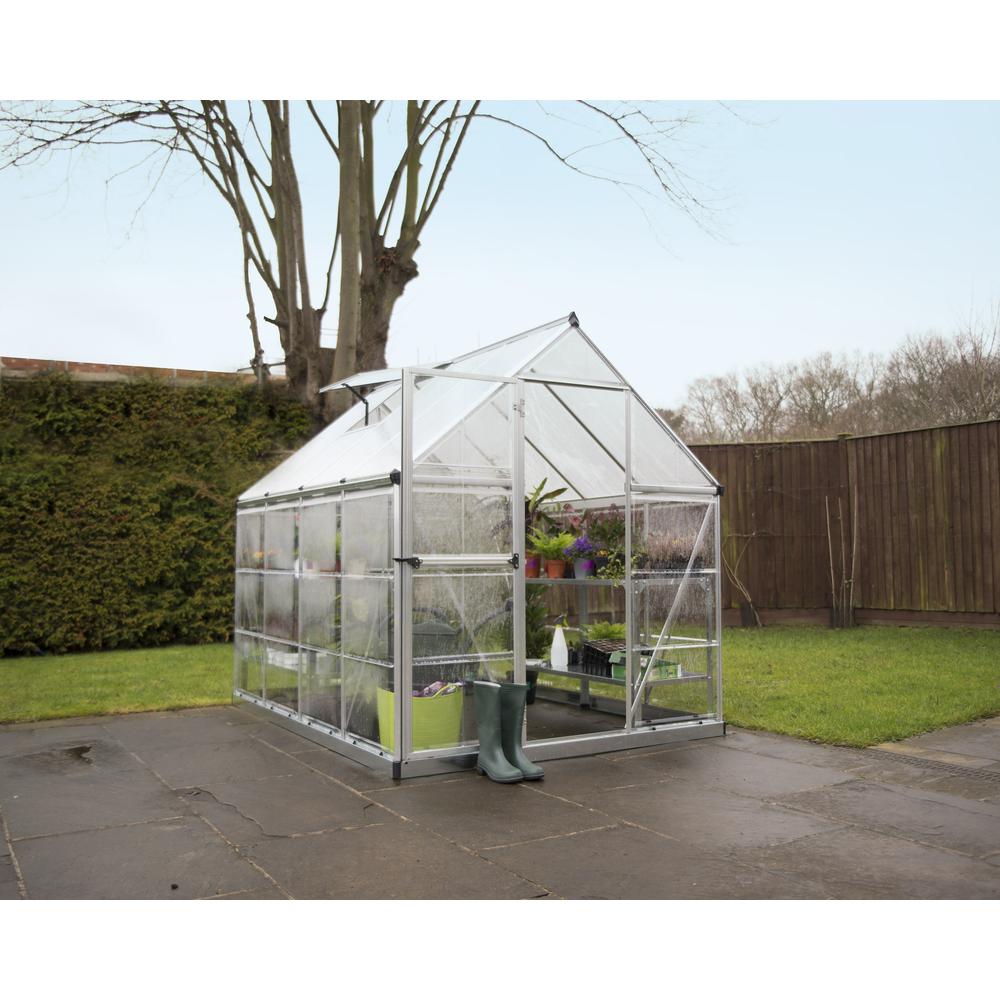 Hybrid 6' x 8' Greenhouse - Silver. Picture 18