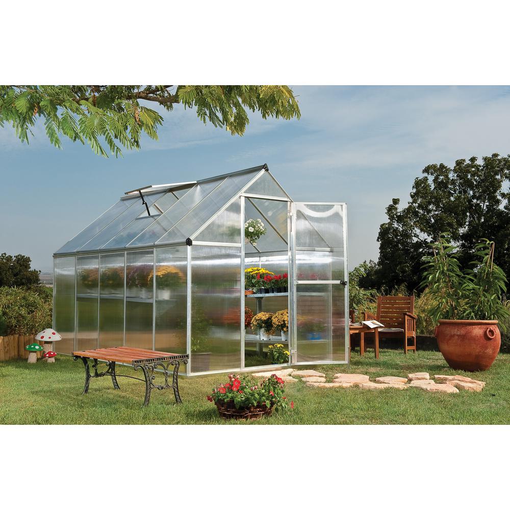 Mythos 6' x 10' Greenhouse - Silver. Picture 7