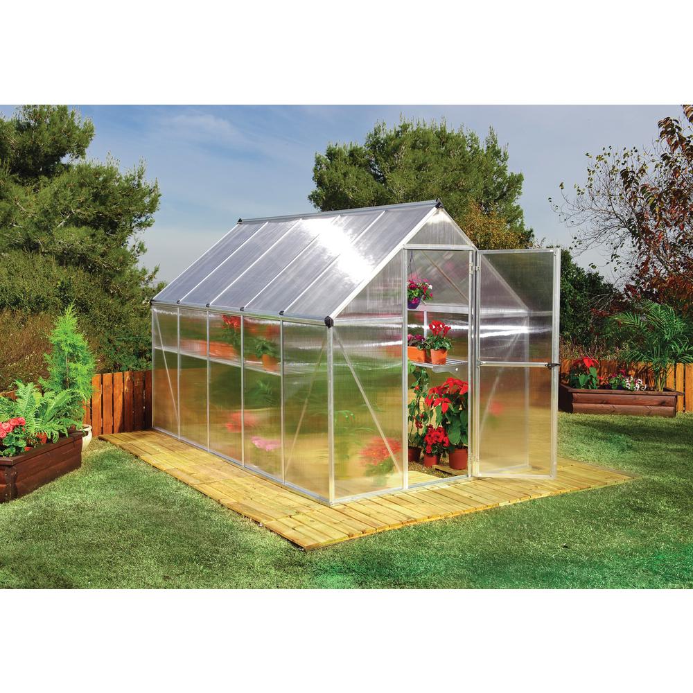 Mythos 6' x 10' Greenhouse - Silver. Picture 10
