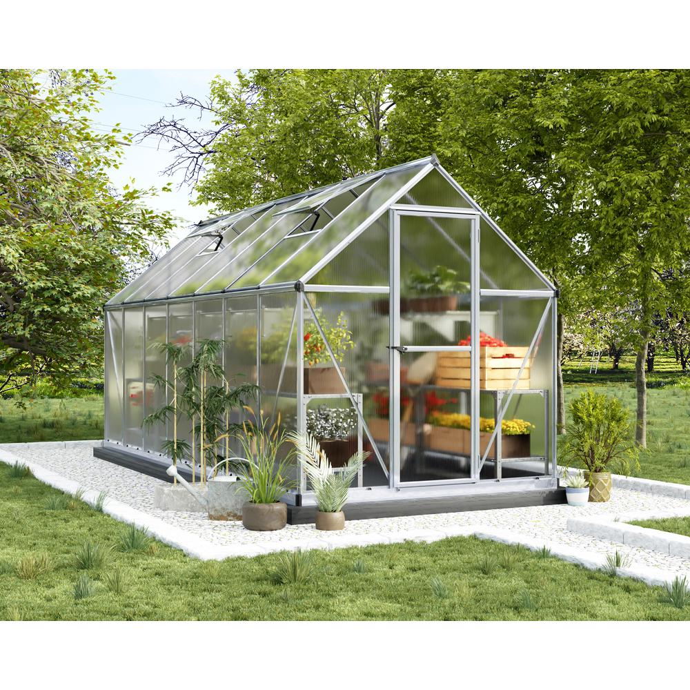Mythos 6' x 14' Greenhouse - Silver. Picture 3