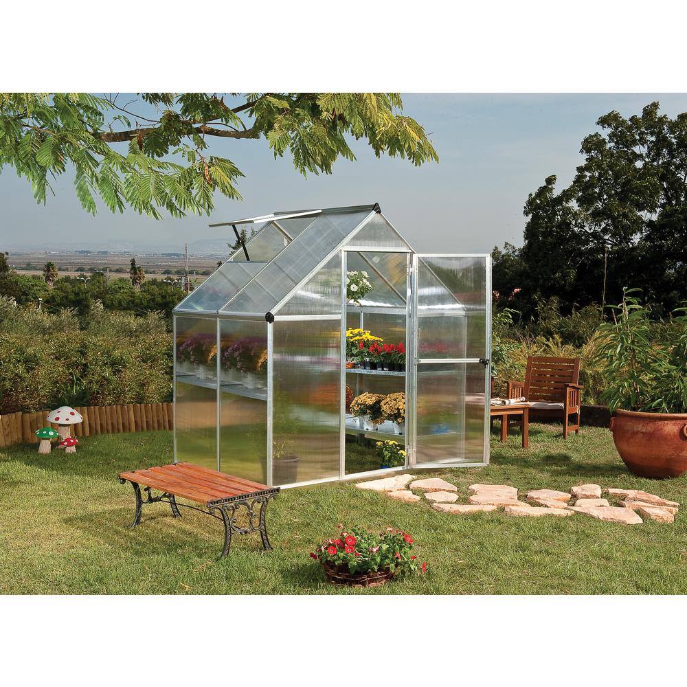Mythos 6' x 4' Greenhouse - Silver. Picture 6