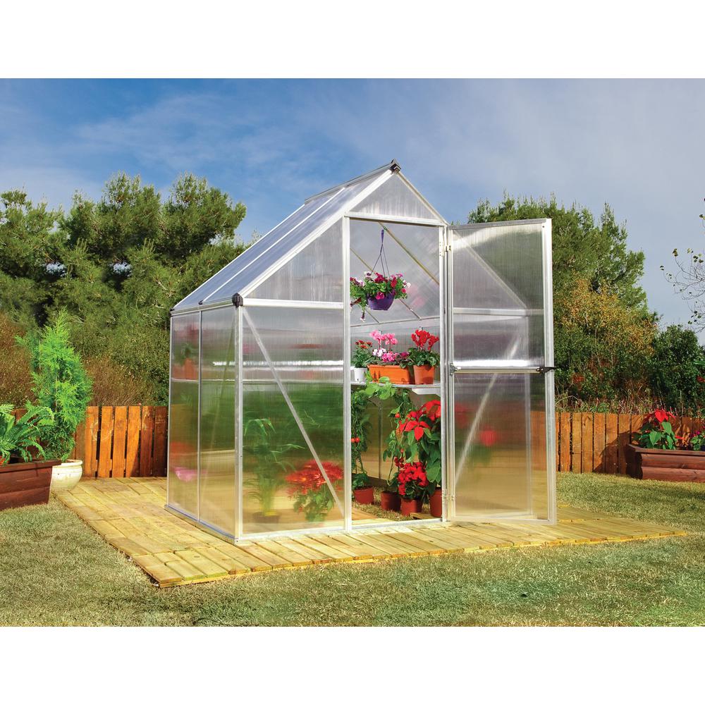 Mythos 6' x 4' Greenhouse - Silver. Picture 7