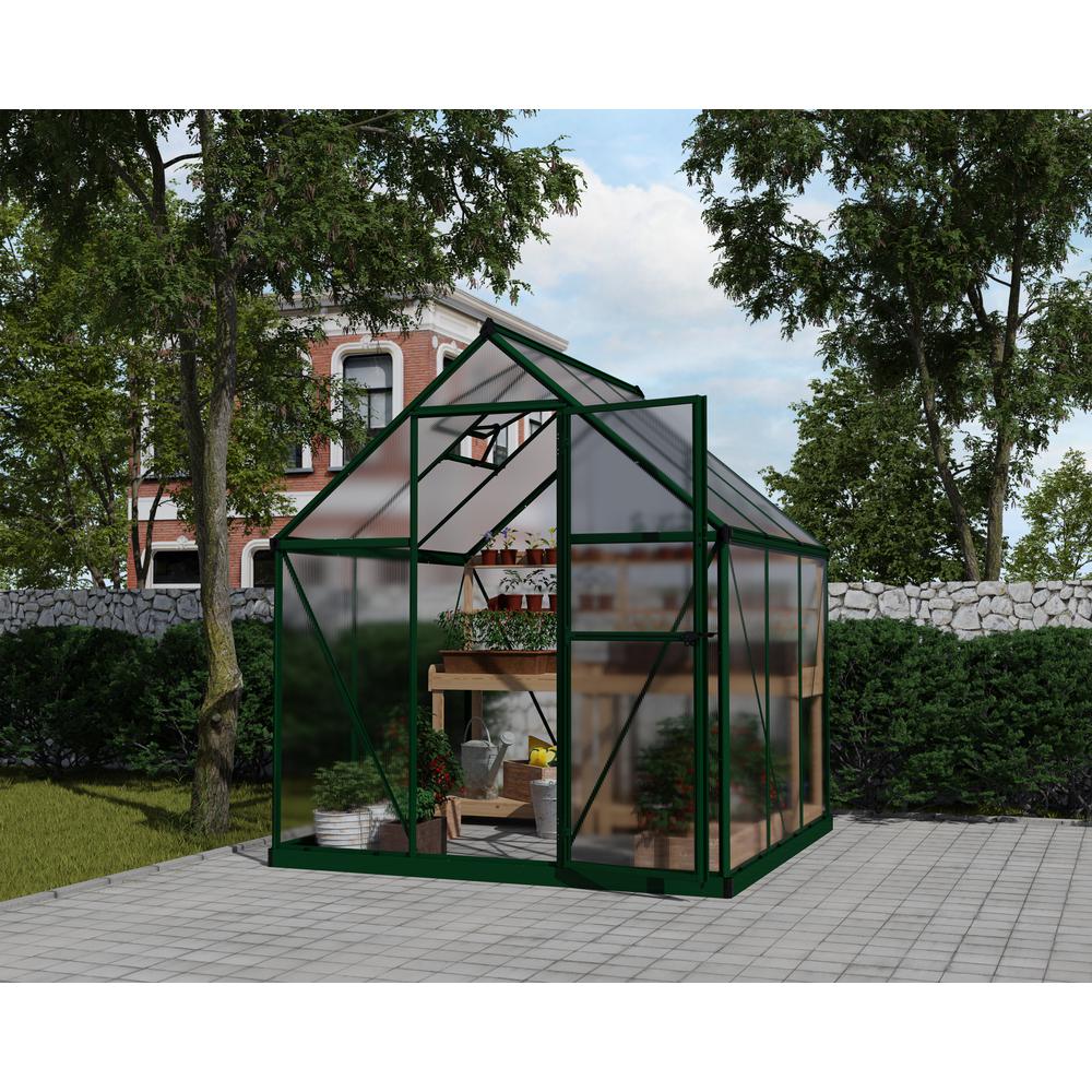 Mythos 6' x 6' Greenhouse-Green. Picture 4