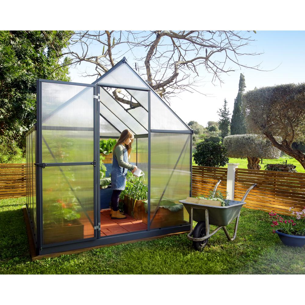 Mythos 6' x 8' Greenhouse - Gray. Picture 8