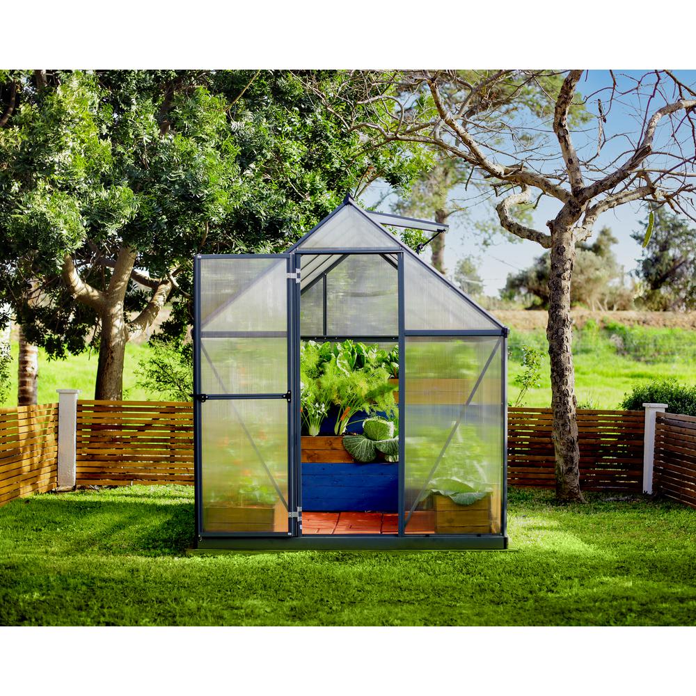 Mythos 6' x 8' Greenhouse - Gray. Picture 17