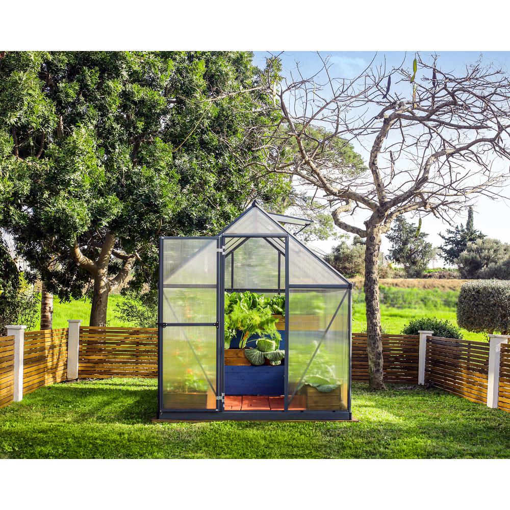 Mythos 6' x 8' Greenhouse - Gray. Picture 19