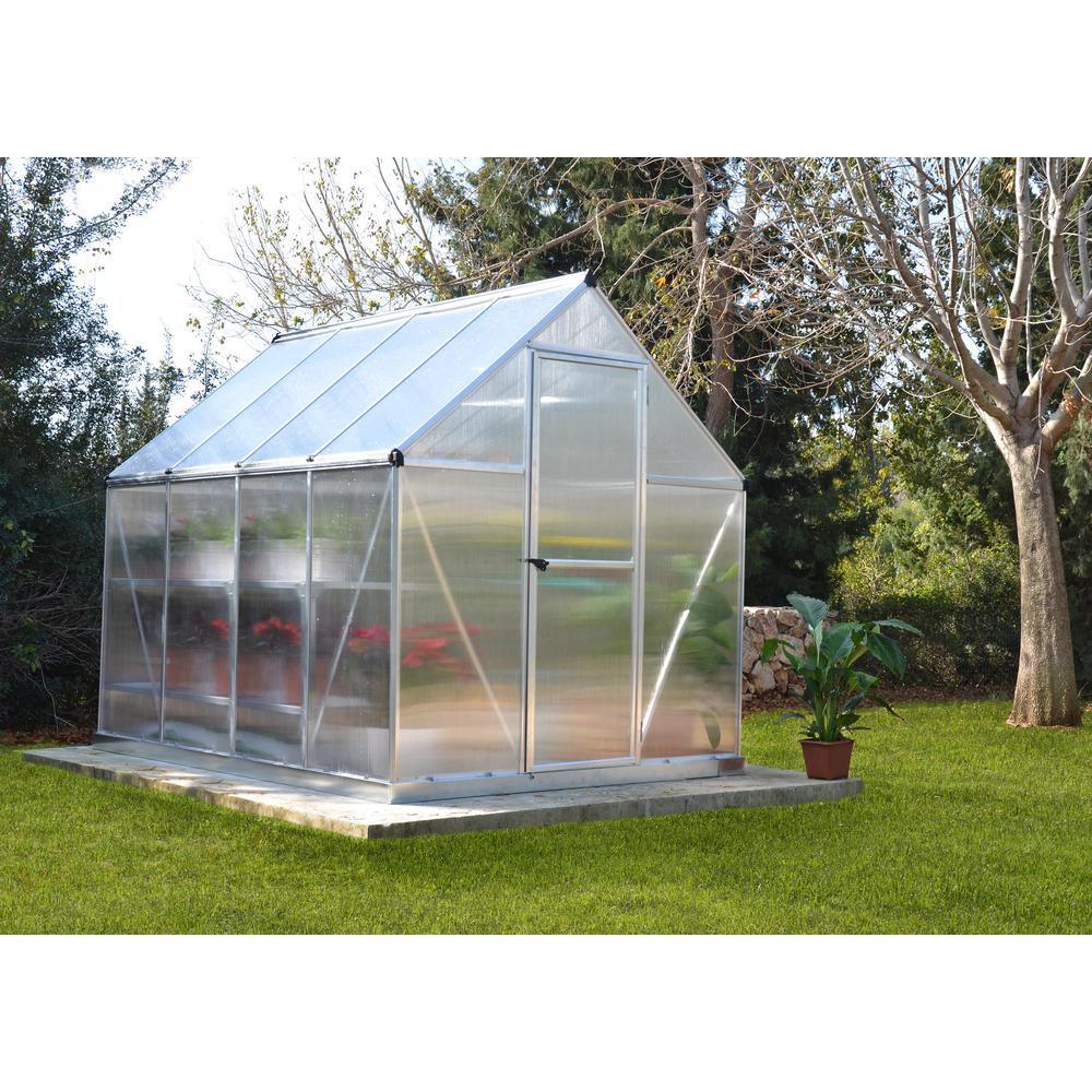 Mythos 6' x 8' Greenhouse - Silver. Picture 8