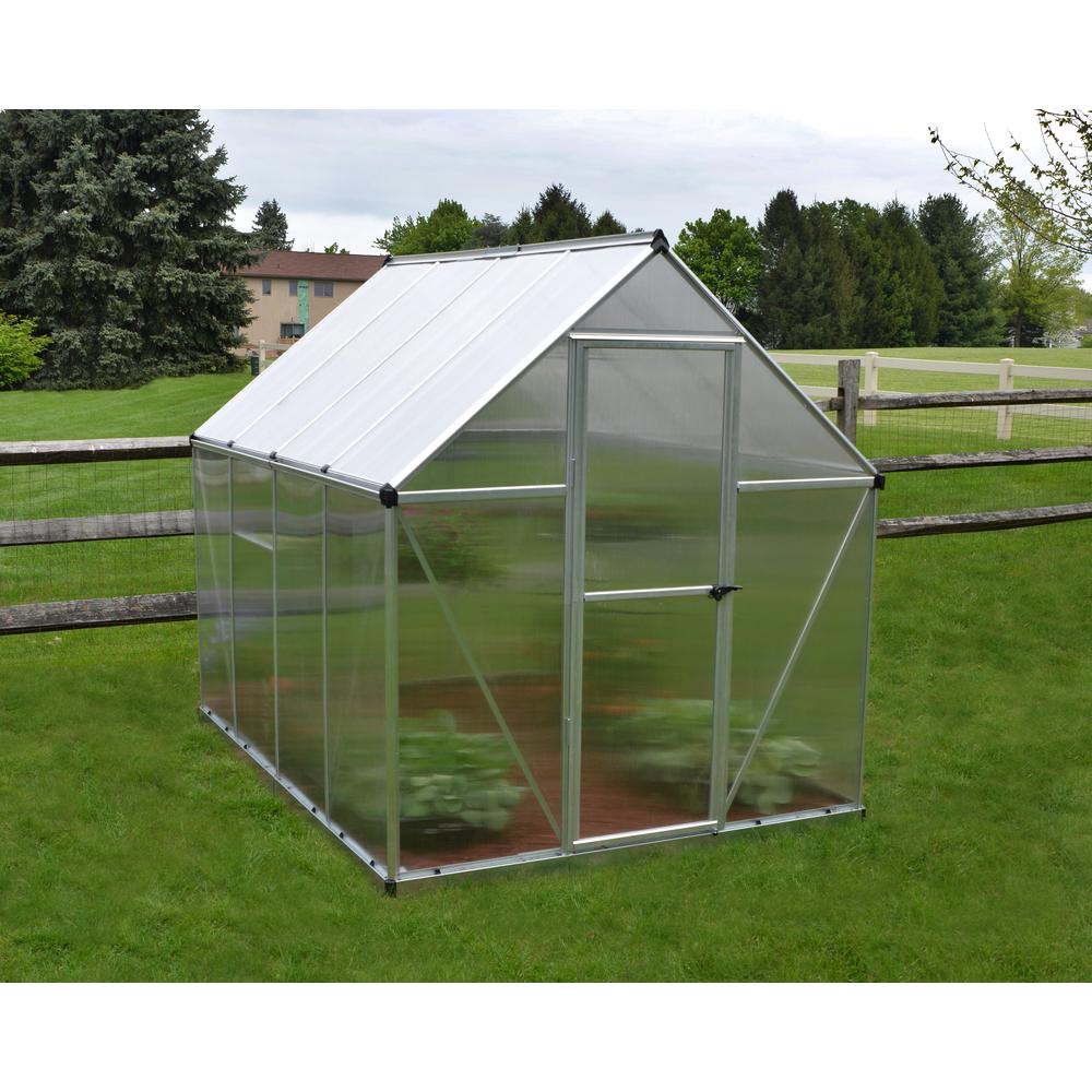 Mythos 6' x 8' Greenhouse - Silver. Picture 12