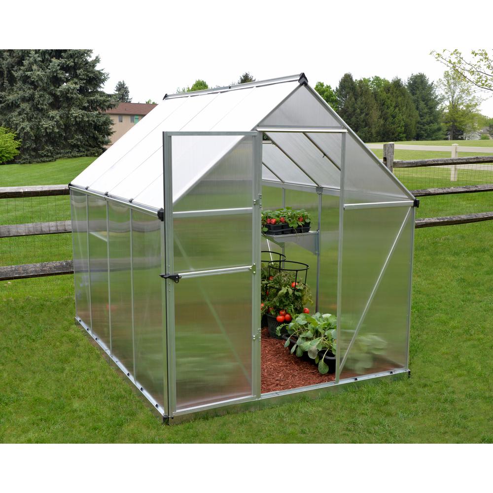 Mythos 6' x 8' Greenhouse - Silver. Picture 14
