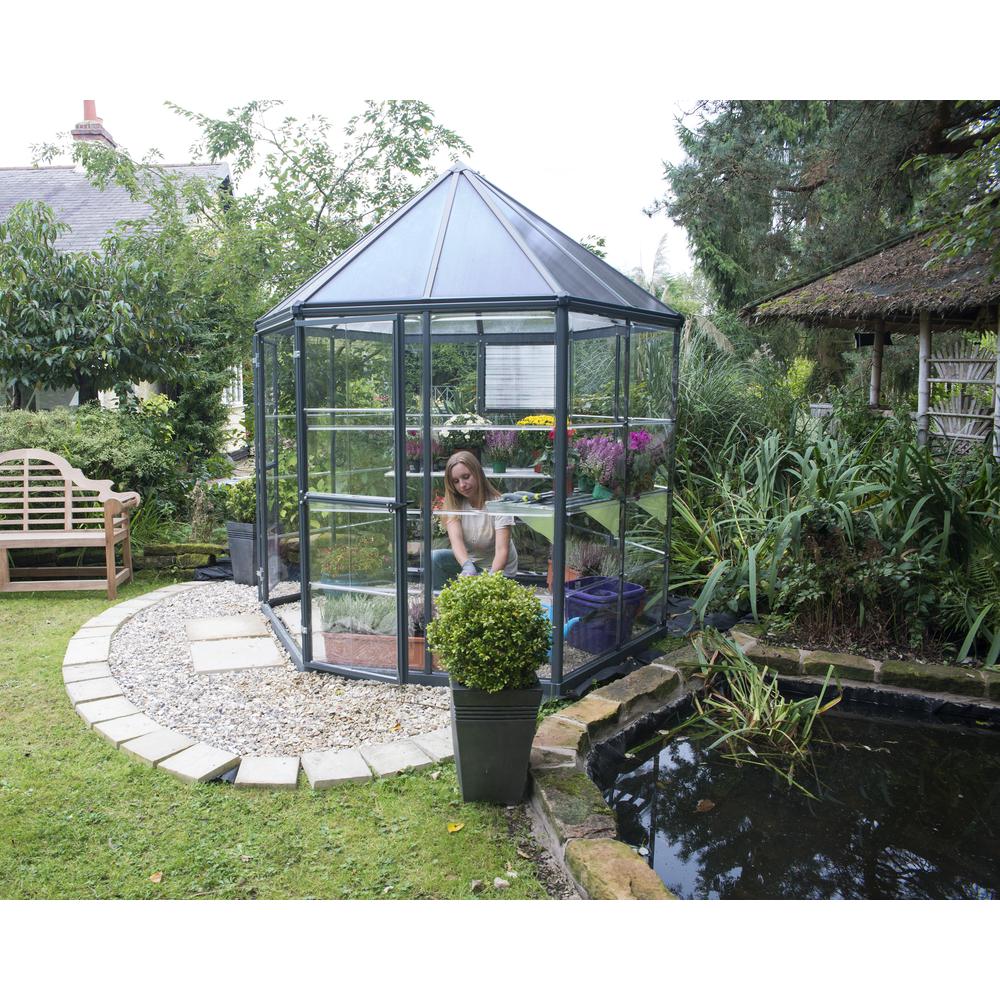 Oasis Hex 7' x 8' Greenhouse. Picture 10