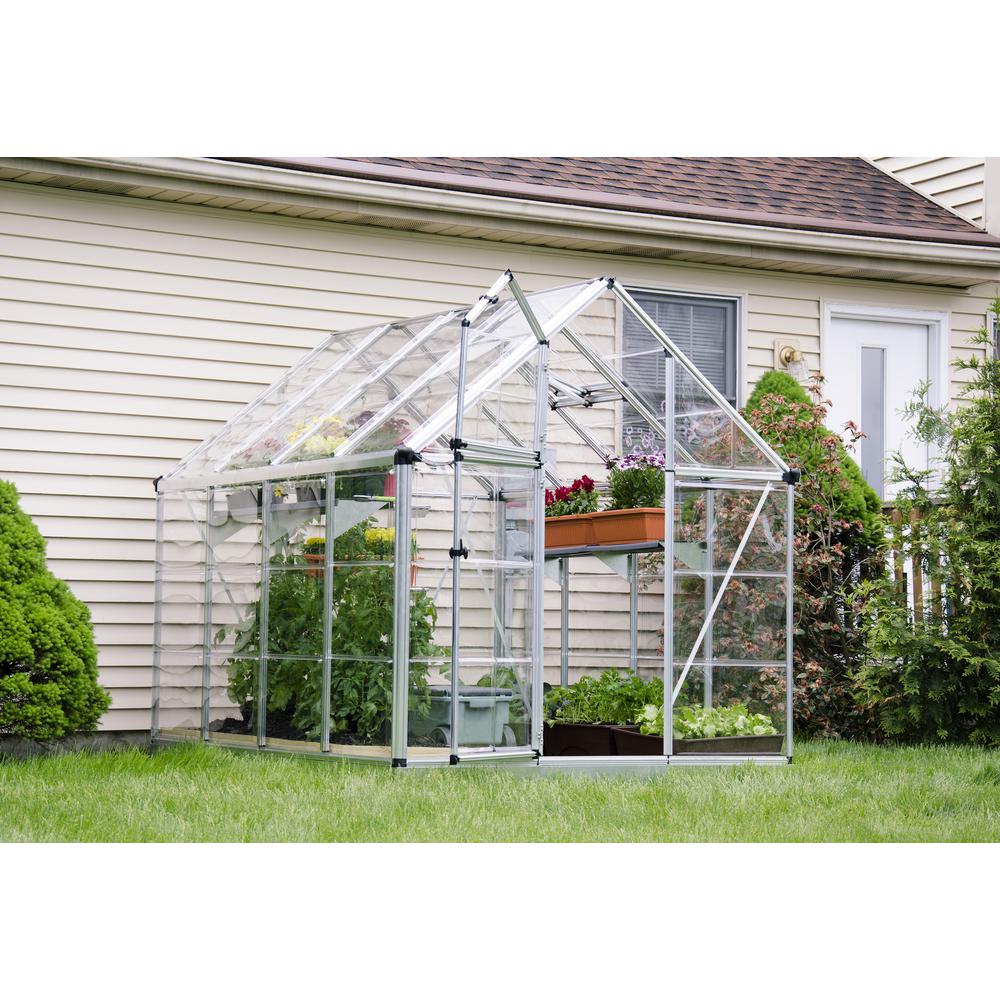 Snap & Grow 6' x 8' Greenhouse - Silver. Picture 5