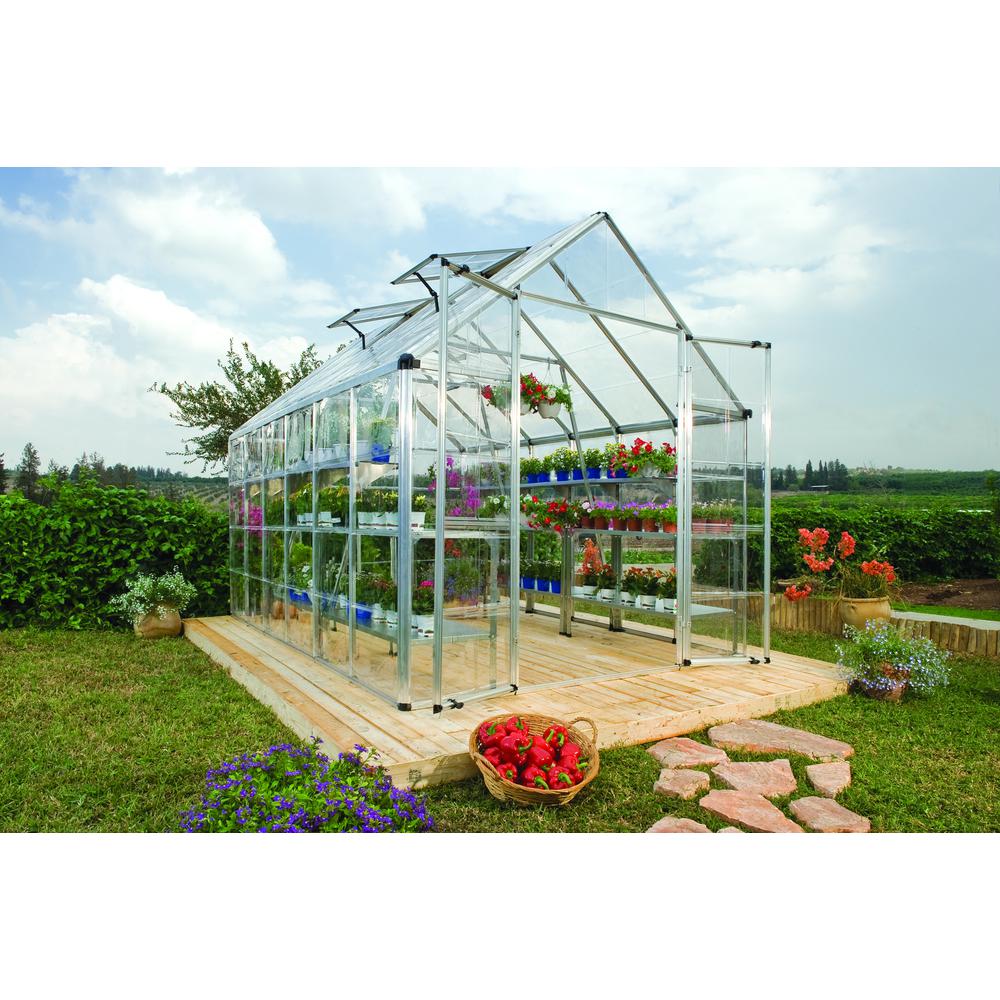 Snap & Grow 8' x 12' Greenhouse - Silver. Picture 8
