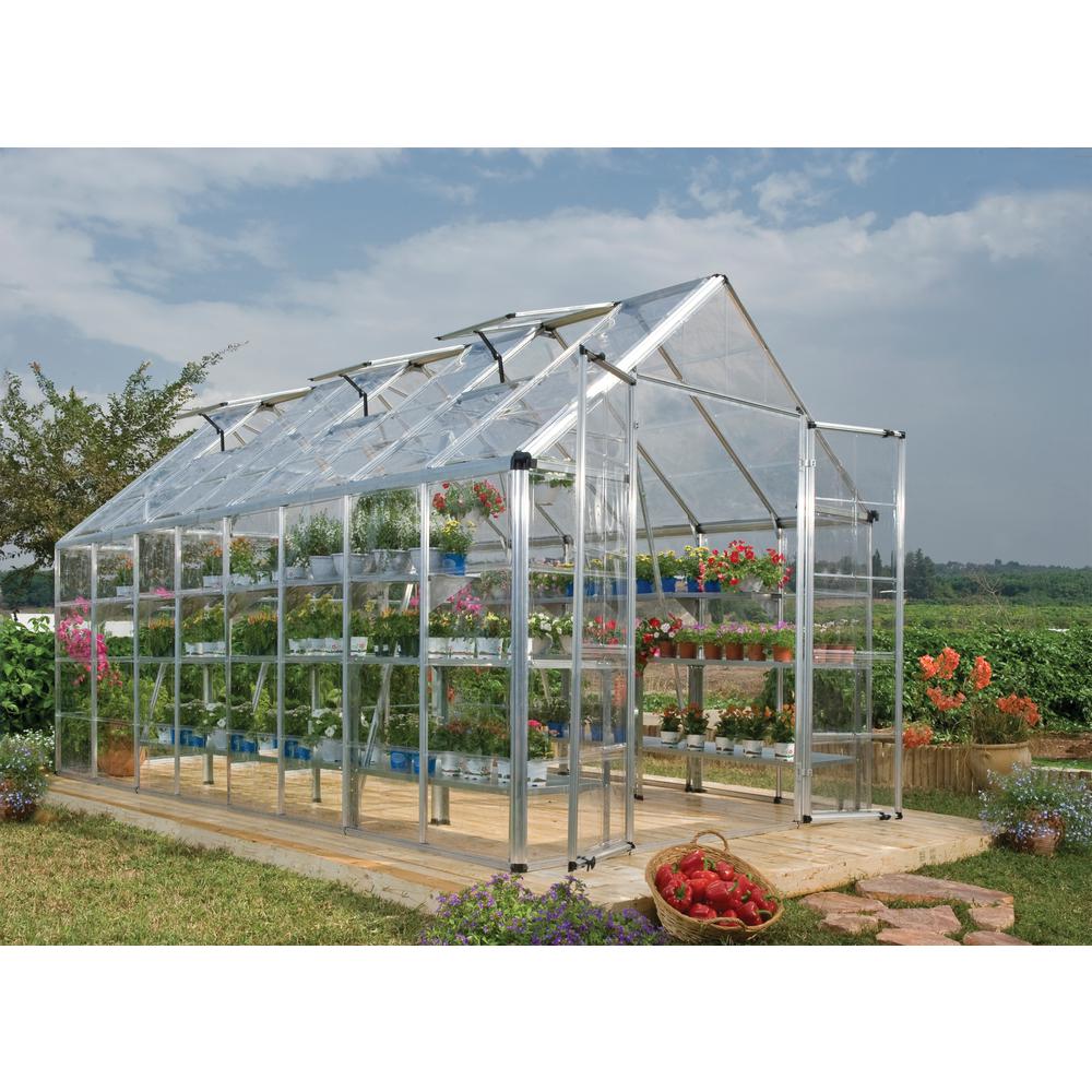Snap & Grow 8' x 16' Greenhouse - Silver. Picture 3