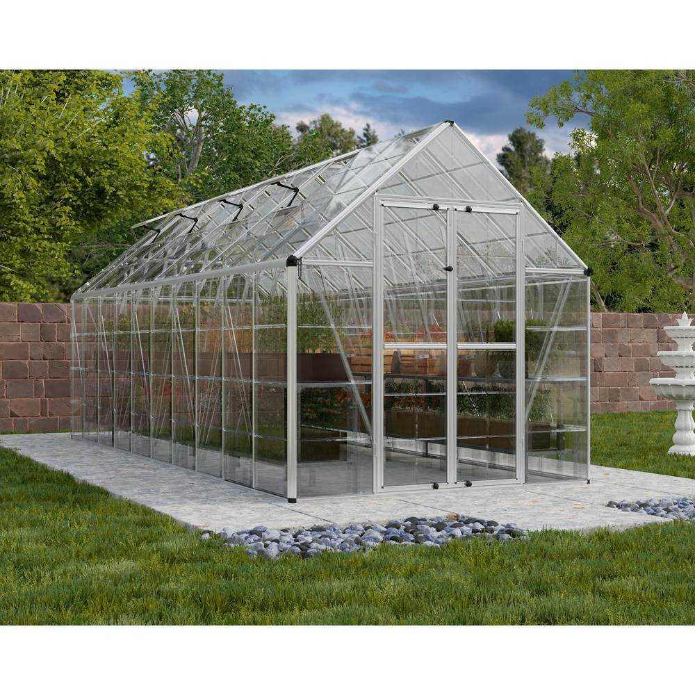Snap & Grow 8' x 20' Greenhouse - Silver. Picture 3