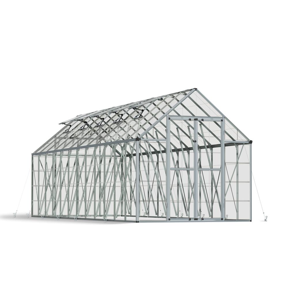 Snap & Grow 8' x 24' Greenhouse - Silver. Picture 1