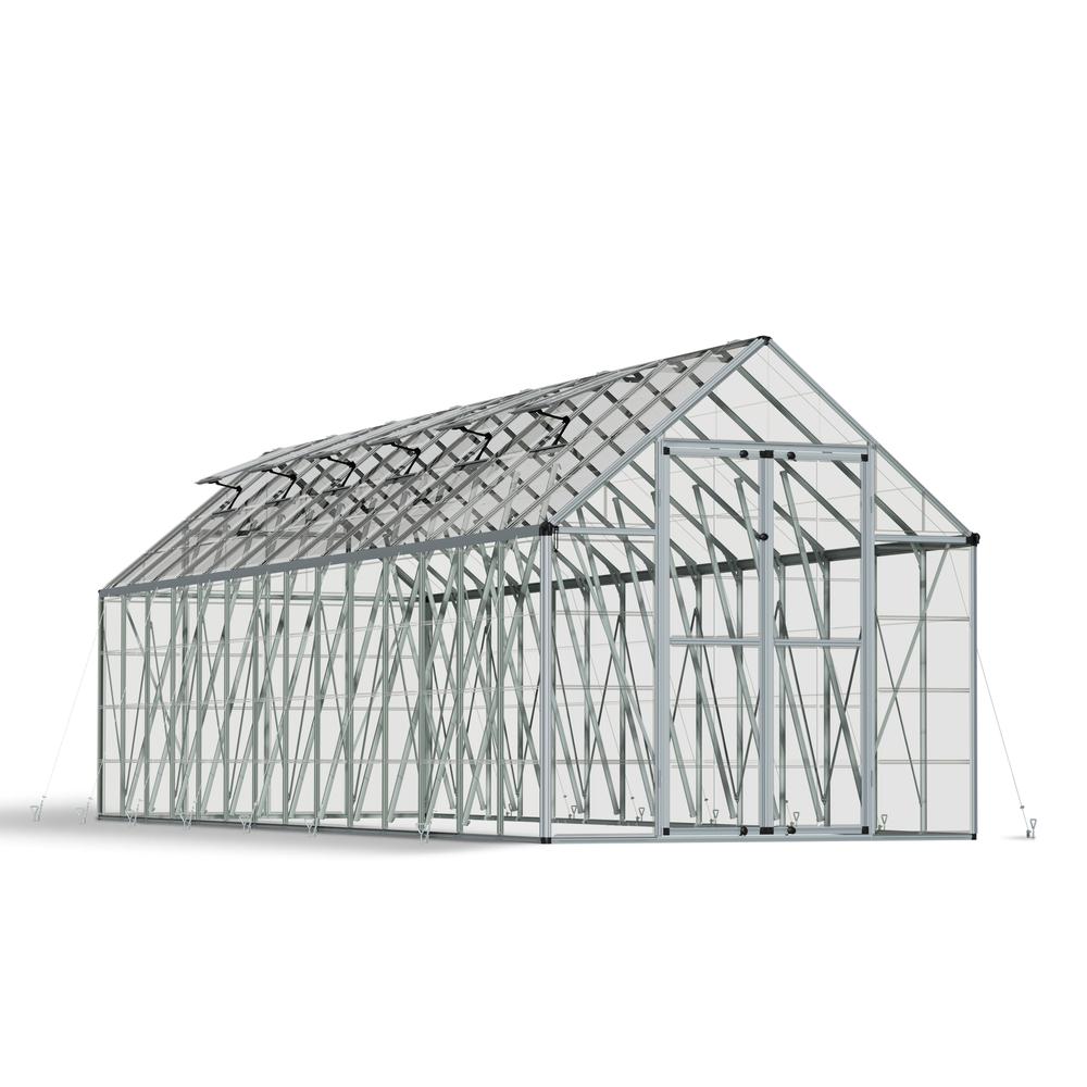 Snap & Grow 8' x 28' Greenhouse - Silver. Picture 1