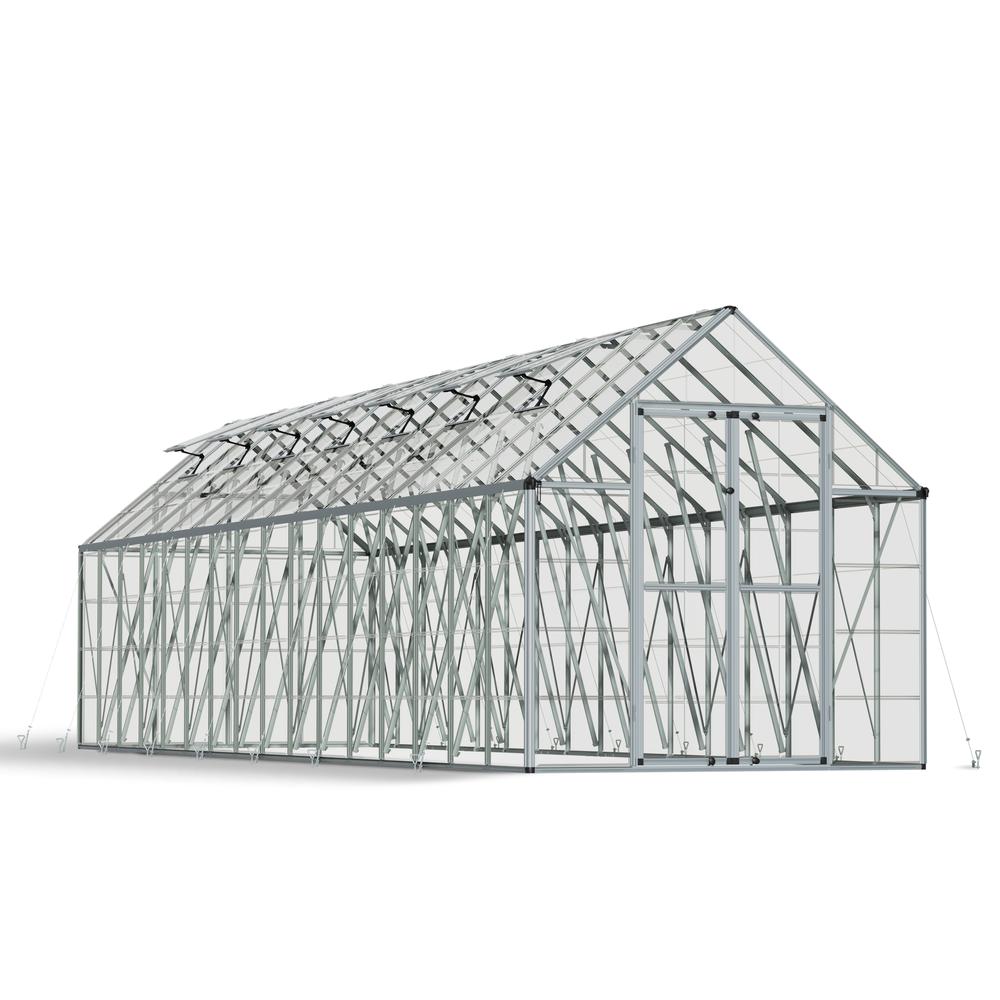 Snap & Grow 8' x 32' Greenhouse - Silver. Picture 1