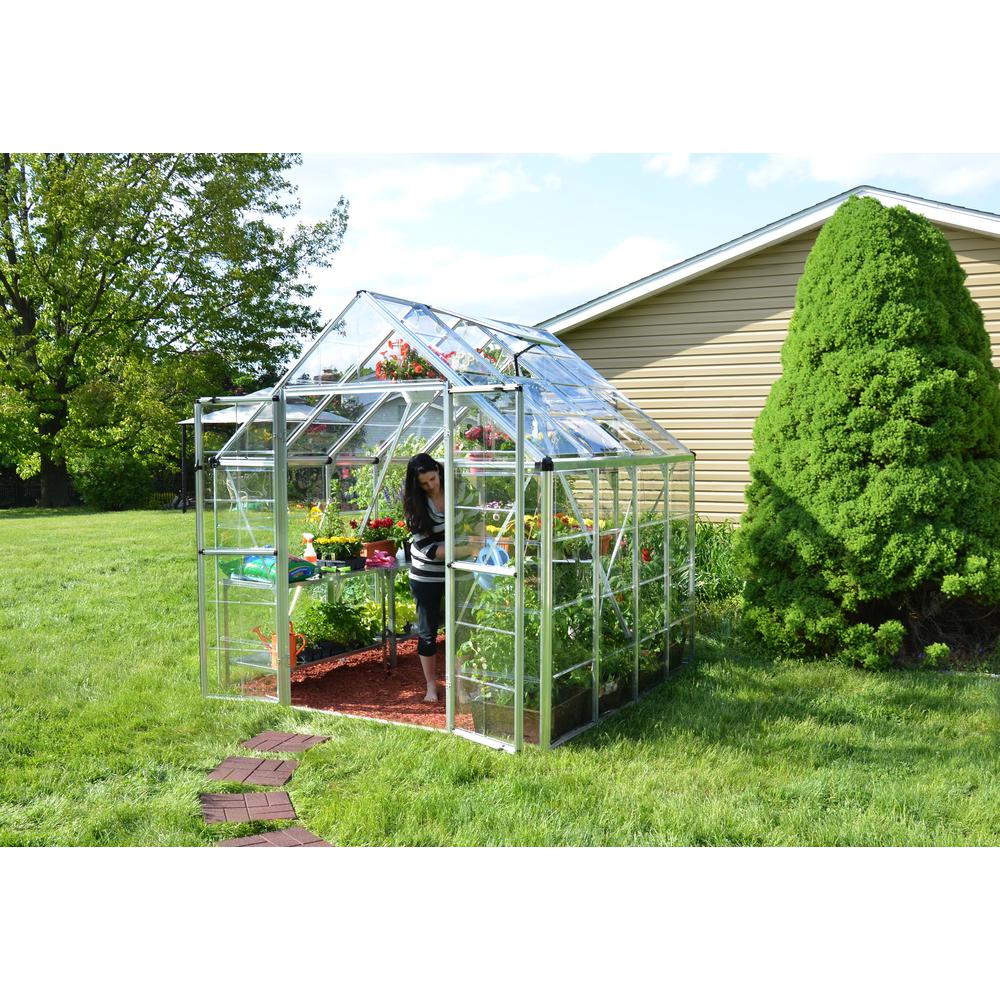 Snap & Grow 8' x 8' Greenhouse - Silver. Picture 4