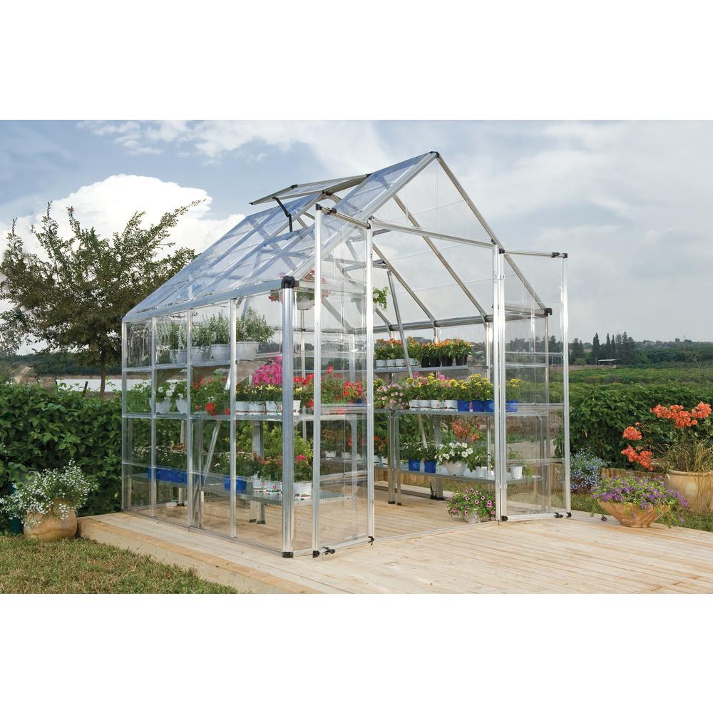 Snap & Grow 8' x 8' Greenhouse - Silver. Picture 3