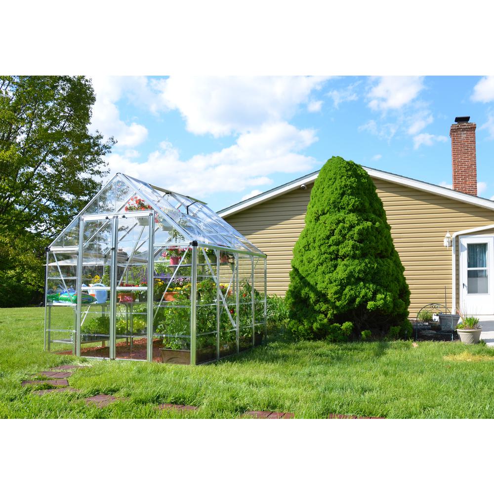 Snap & Grow 8' x 8' Greenhouse - Silver. Picture 5