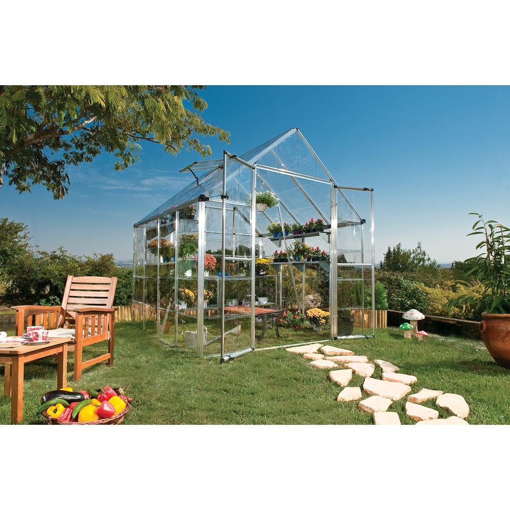 Snap & Grow 8' x 8' Greenhouse - Silver. Picture 7