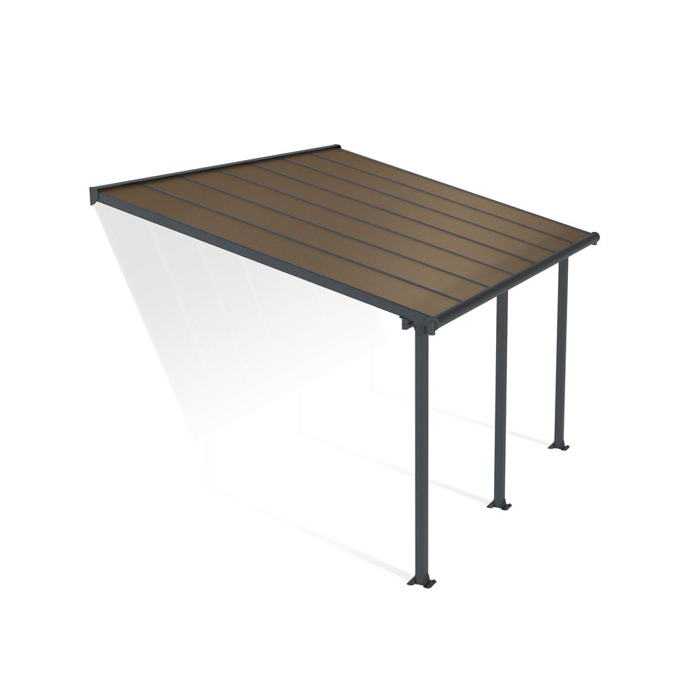 Olympia 10' x 14' Patio Cover - Gray/Bronze. Picture 4