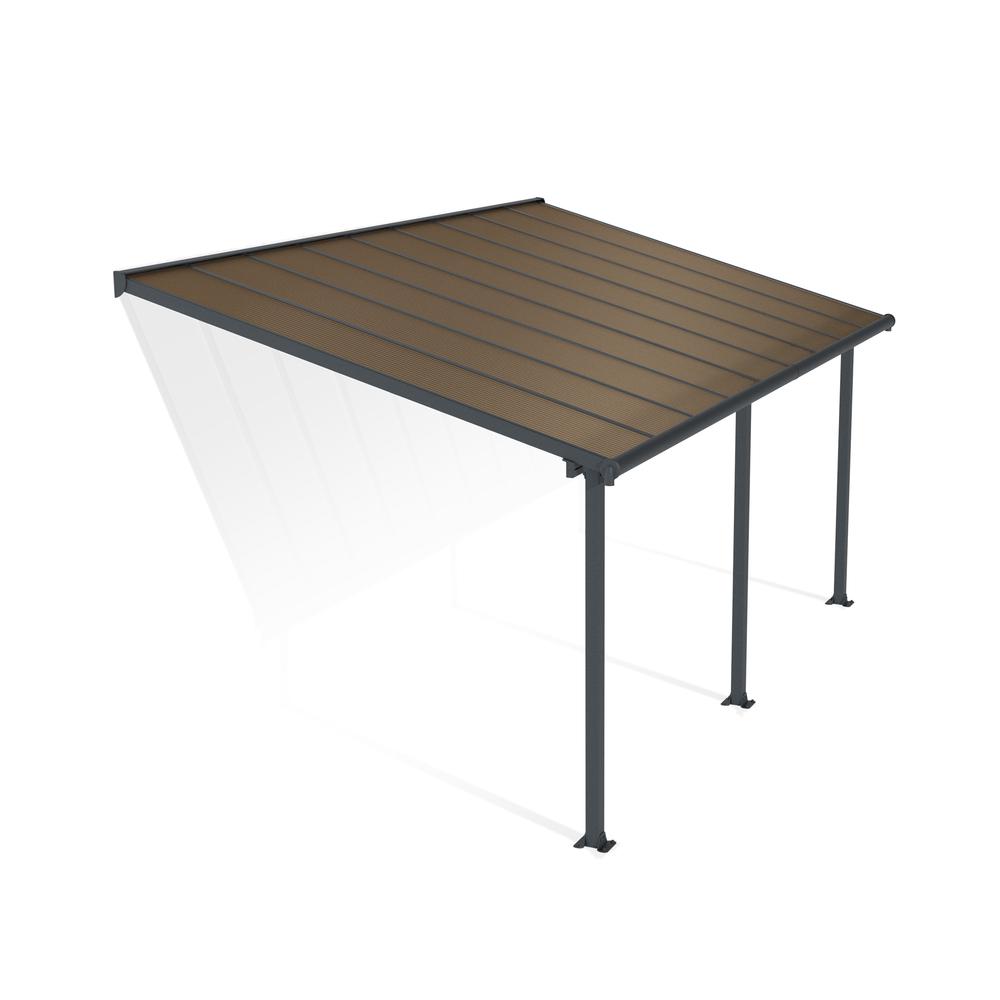 Olympia 10' x 18' Patio Cover - Gray/Bronze. Picture 4