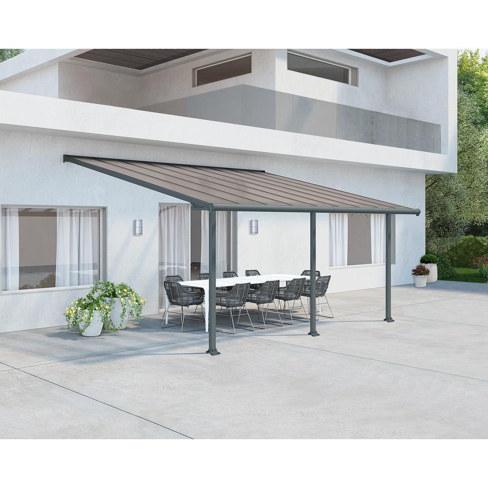 Olympia 10' x 18' Patio Cover - Gray/Bronze. Picture 5