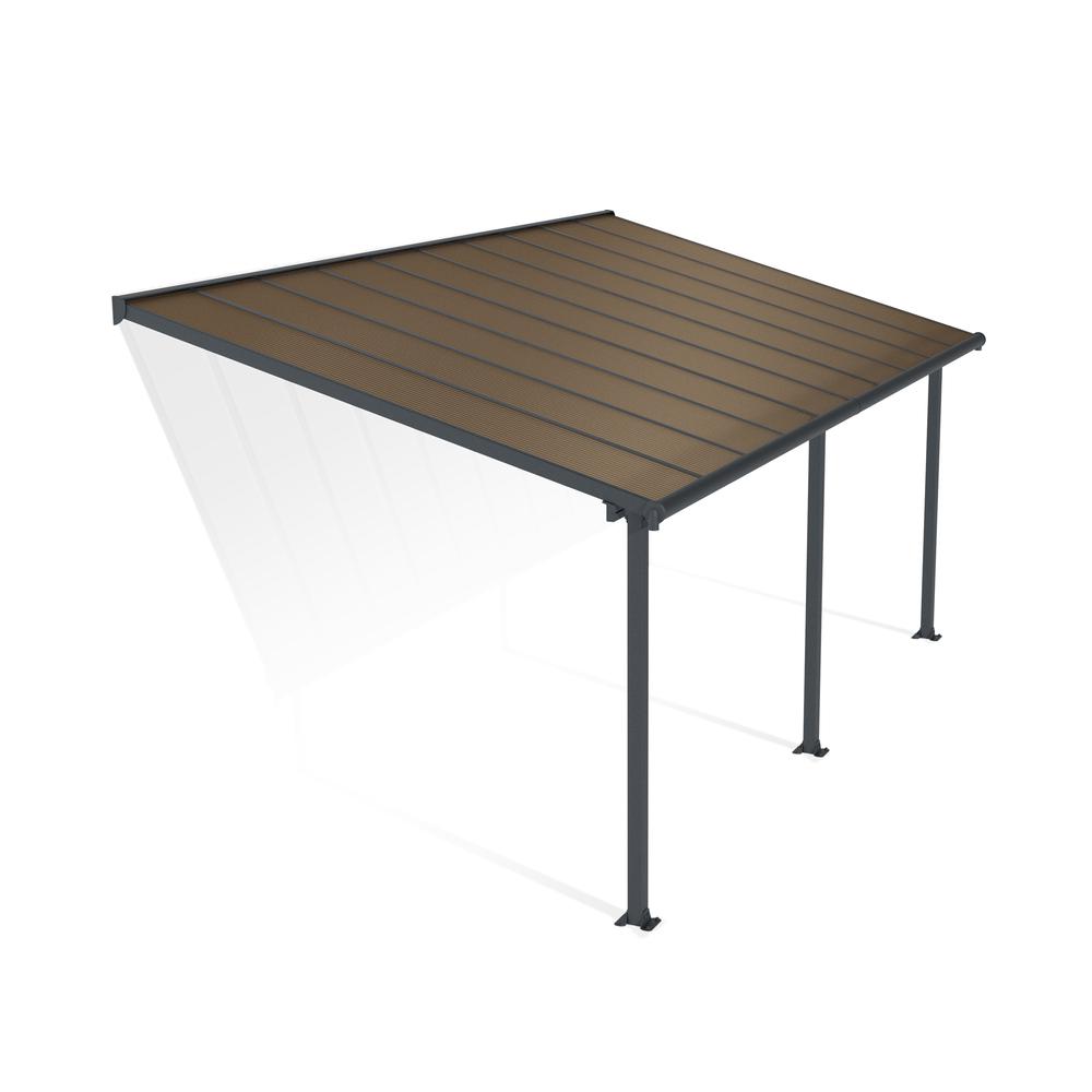 Olympia 10' x 20' Patio Cover - Gray/Bronze. Picture 4