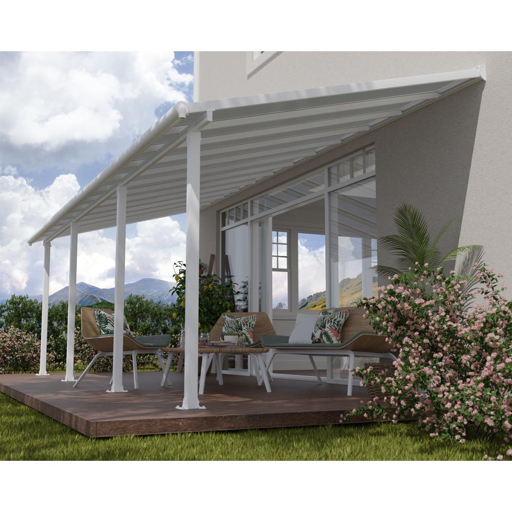 Olympia 10' x 24' Patio Cover - Gray/Bronze. Picture 17