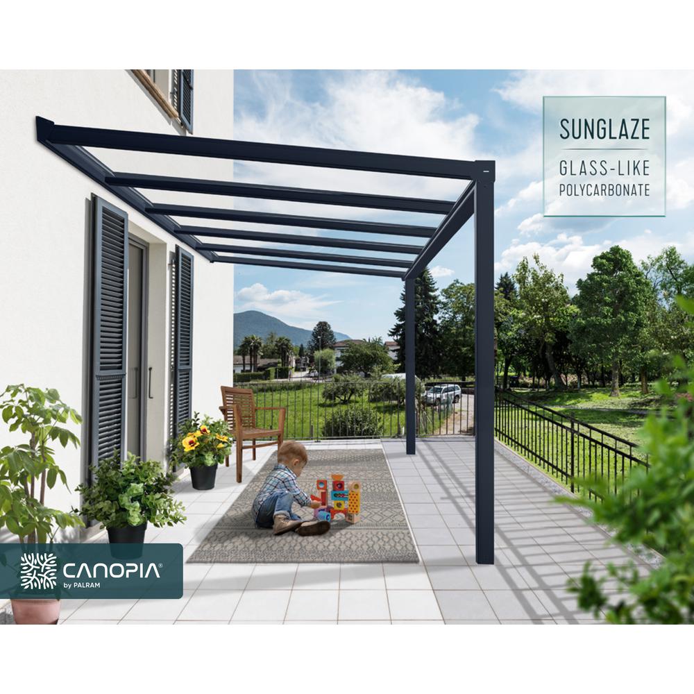 Stockholm 11' x 12' Patio Cover - Gray/Clear. Picture 3