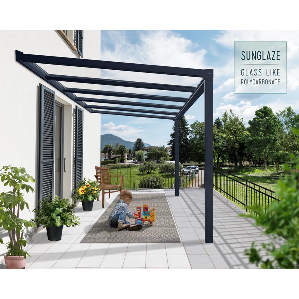 Stockholm 11' x 12' Patio Cover - Gray/Clear. Picture 6