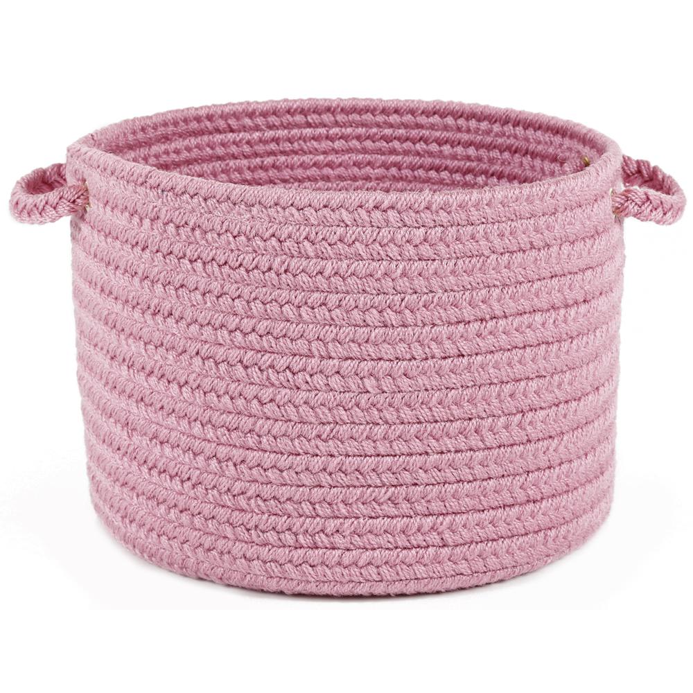 Happy Braids Solid Pink 10" x 8" Basket. Picture 1